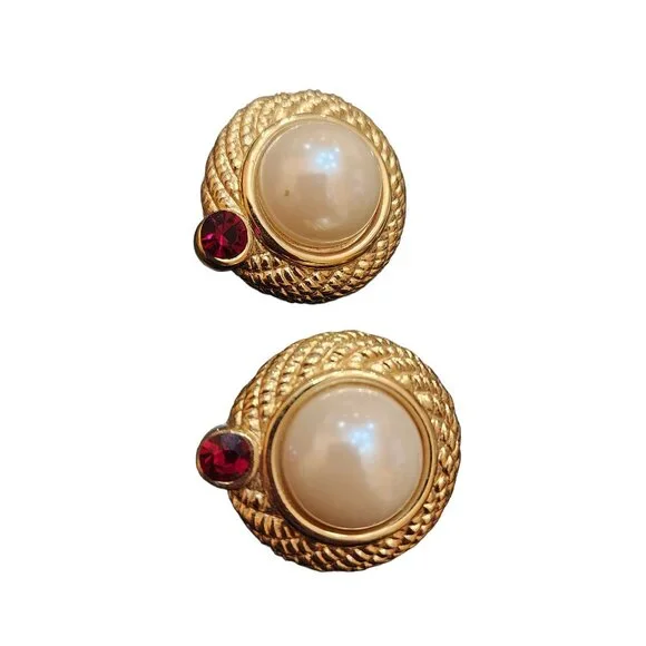Vintage Givenchy Signed Clip Earrings (A2511)